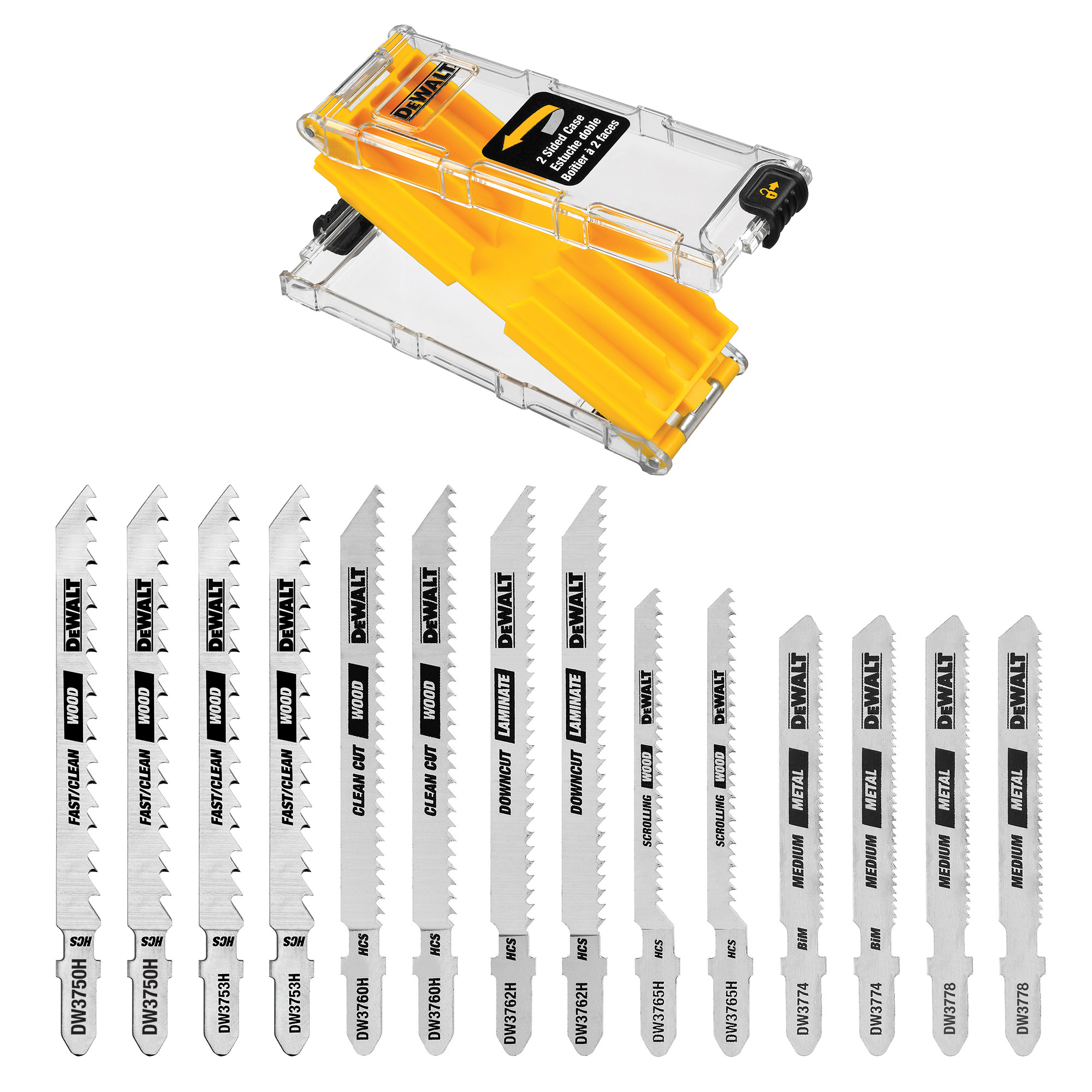 DEWALT® 14-Piece T-Shank Jig Saw Blade Set with Case, DW3742C